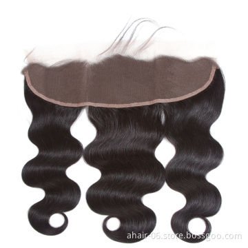 Cheap And Very Good Quality 10A 13x4 Swiss Lace Natural Color 100% Brazilian Virgin Human Hair Body Wave 10"-20" Lace Frontal